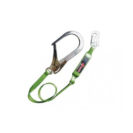 Amortiguador con Cabo de Vida en Cinta Plana Mosquetón 107 + Mosquetón Orión