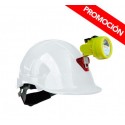 Kit Lámpara Minera KL 3500 + Casco ABS Blanco C/Portalamparas