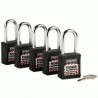KIT DE 5 CANDADOS MK STEELPRO X10 NEGRO